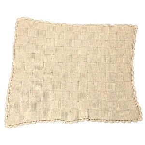 BABY Handmade Crocheted Crib Blanket Granny Square Cottage Core Newborn Gift
